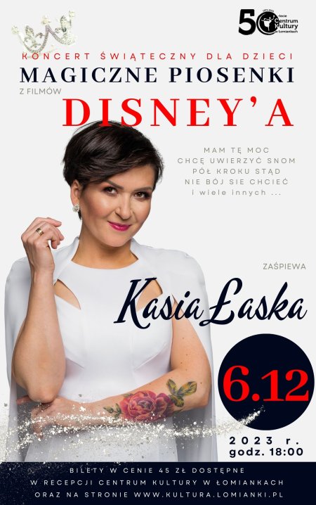 Magiczne piosenki z filmów Disney'a - koncert świąteczny dla dzieci